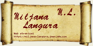 Miljana Langura vizit kartica